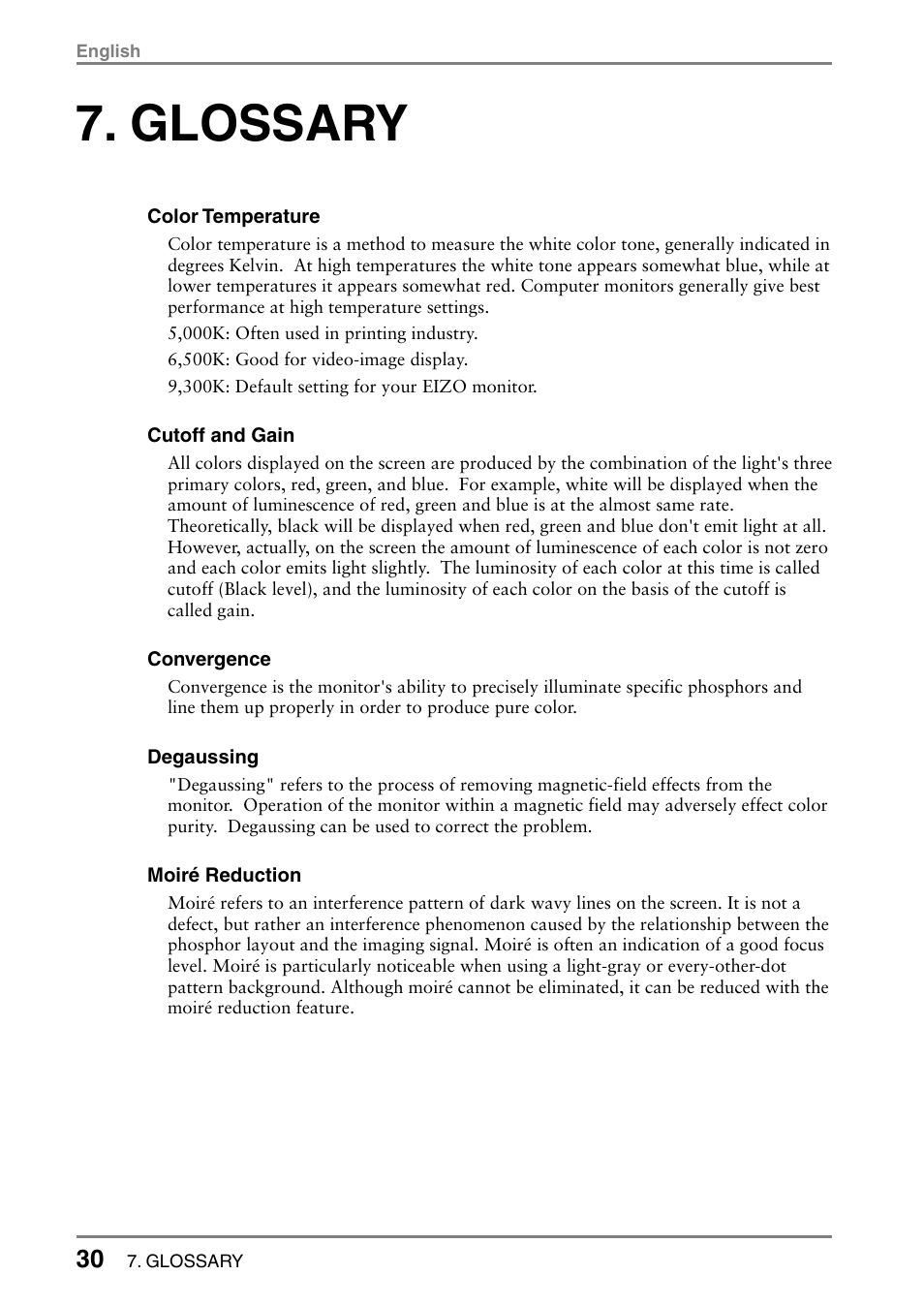 Glossary | Eizo T566 User Manual | Page 30 / 36