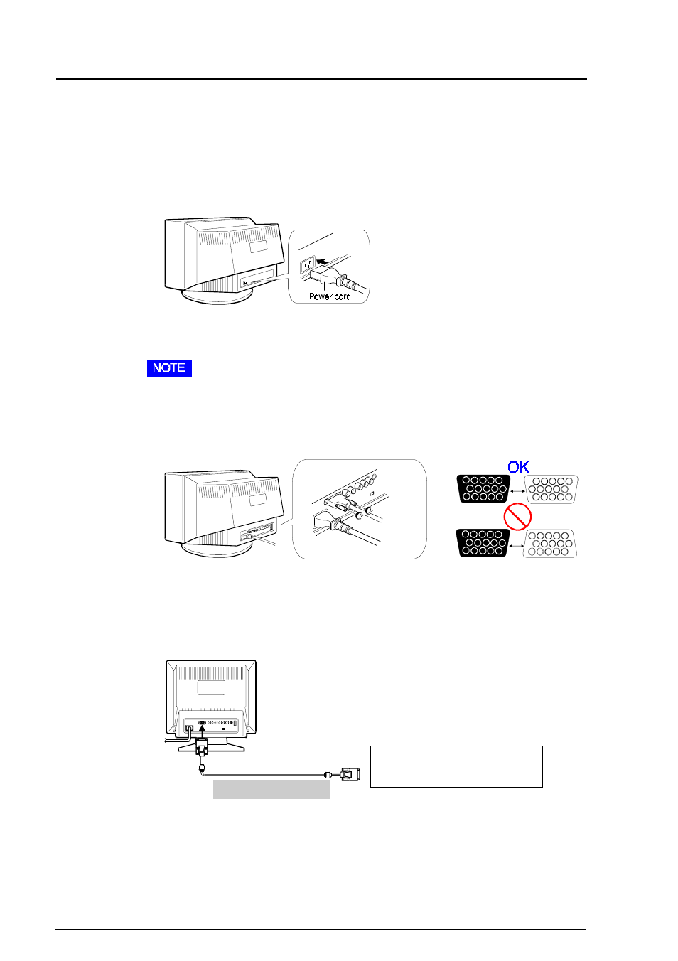 2 connecting the monitor to the pc | Eizo TX D7 User Manual | Page 12 / 58