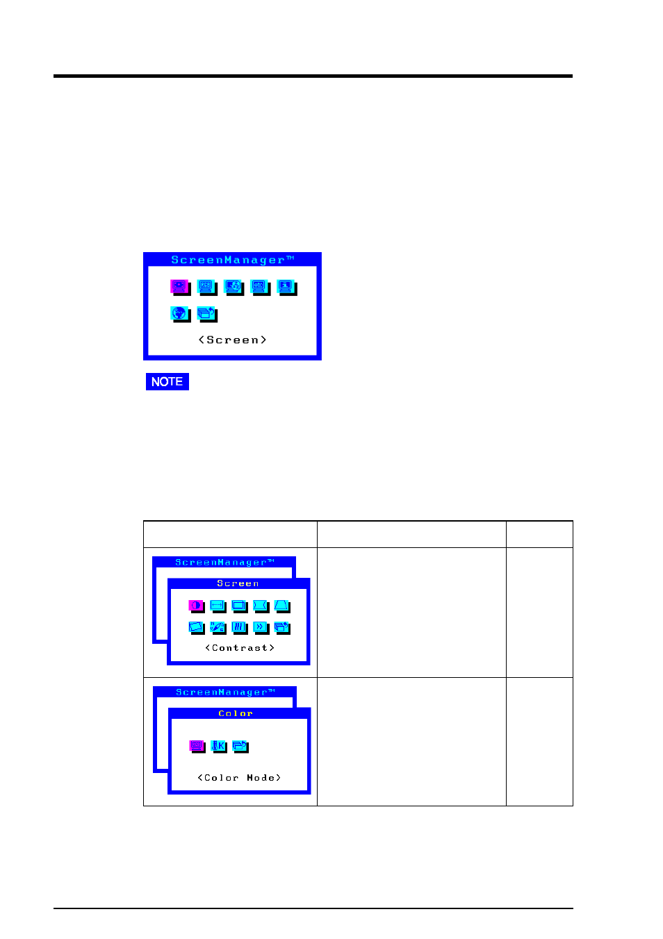 Screen adjustment, 1 how to use the screenmanager, 2 screen adjustment | Eizo TX D7 User Manual | Page 14 / 58