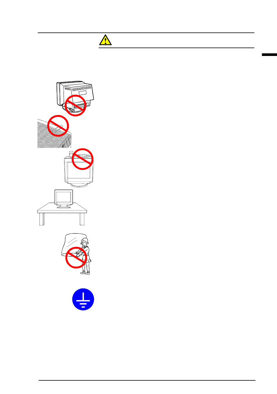 Warning | Eizo TX D7 User Manual | Page 5 / 58