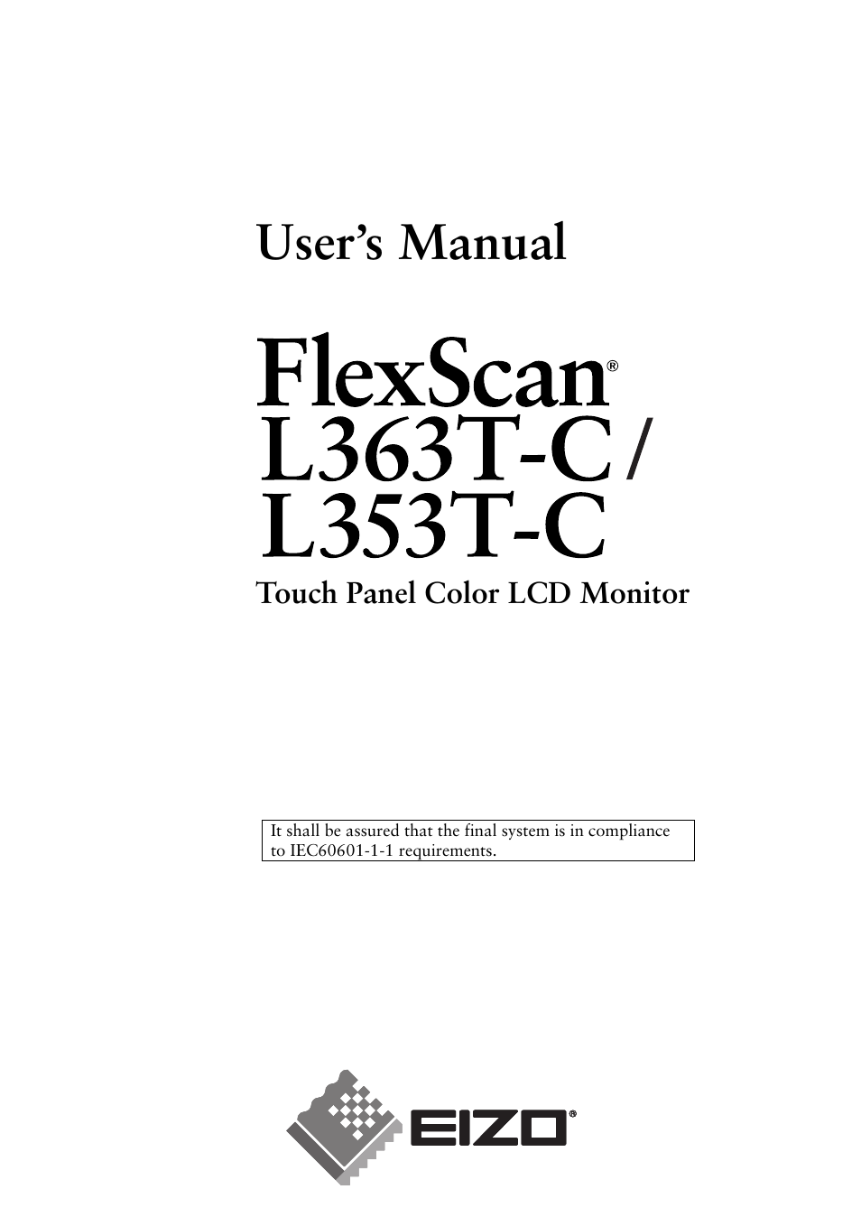 Eizo FlexScan L353T-C User Manual | 47 pages