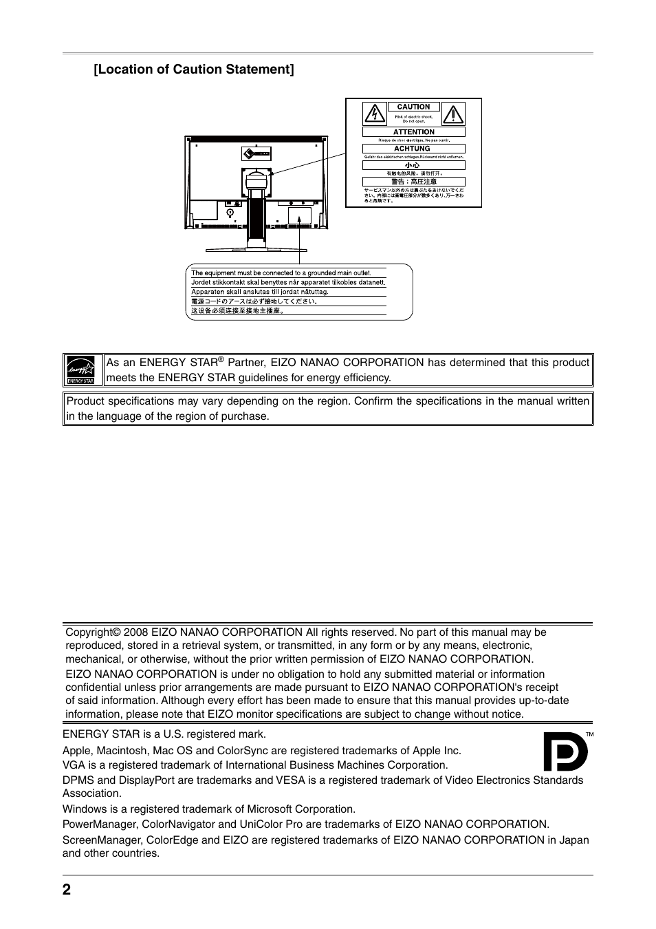 Eizo ColorEdge CG242W User Manual | Page 2 / 41