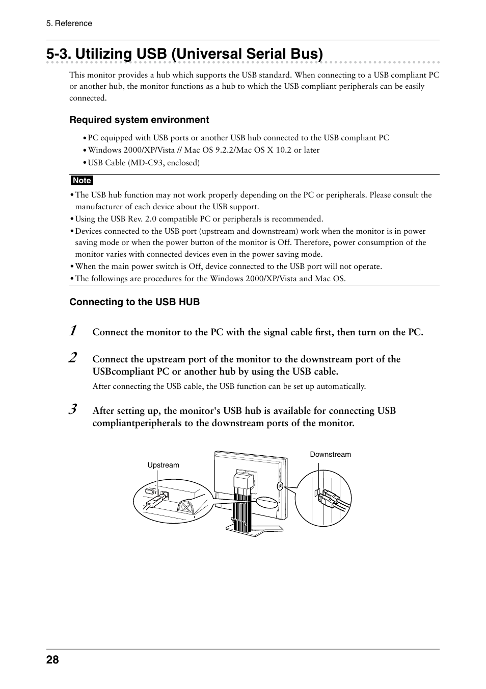 3. utilizing usb (universal serial bus), Utilizing usb (universal serial bus) | Eizo ColorEdge CG242W User Manual | Page 28 / 41