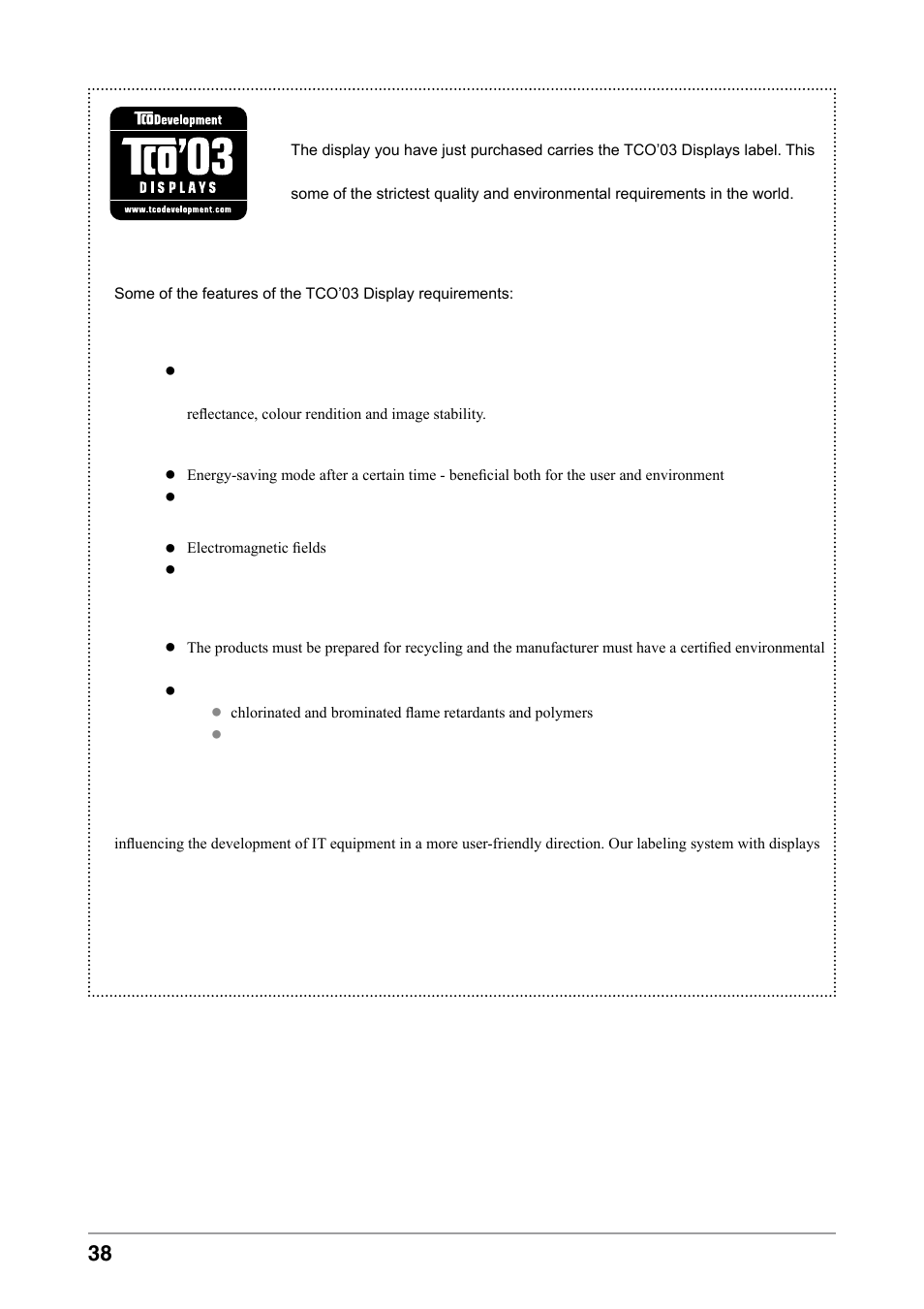 About tco'03 | Eizo ColorEdge CG242W User Manual | Page 38 / 41