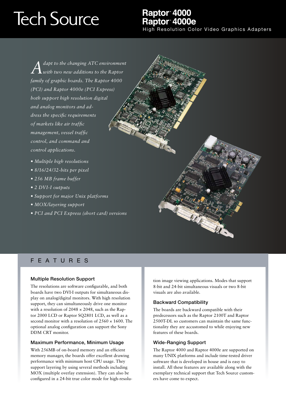 Eizo Raptor 4000 User Manual | 2 pages