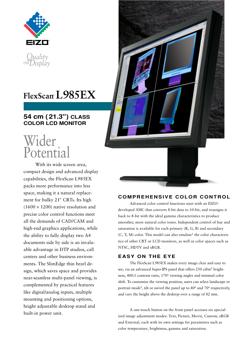 Eizo FlexScan L985EX User Manual | 2 pages