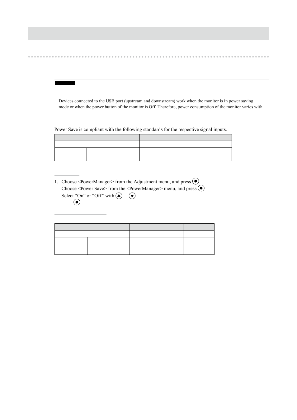 Chapter 4 power saving function, 1. setting the power saving [power save, Setting the power saving [power save] ..... 9 | Chapter  power saving function, Setting the power saving [power save | Eizo CG243W User Manual | Page 29 / 52