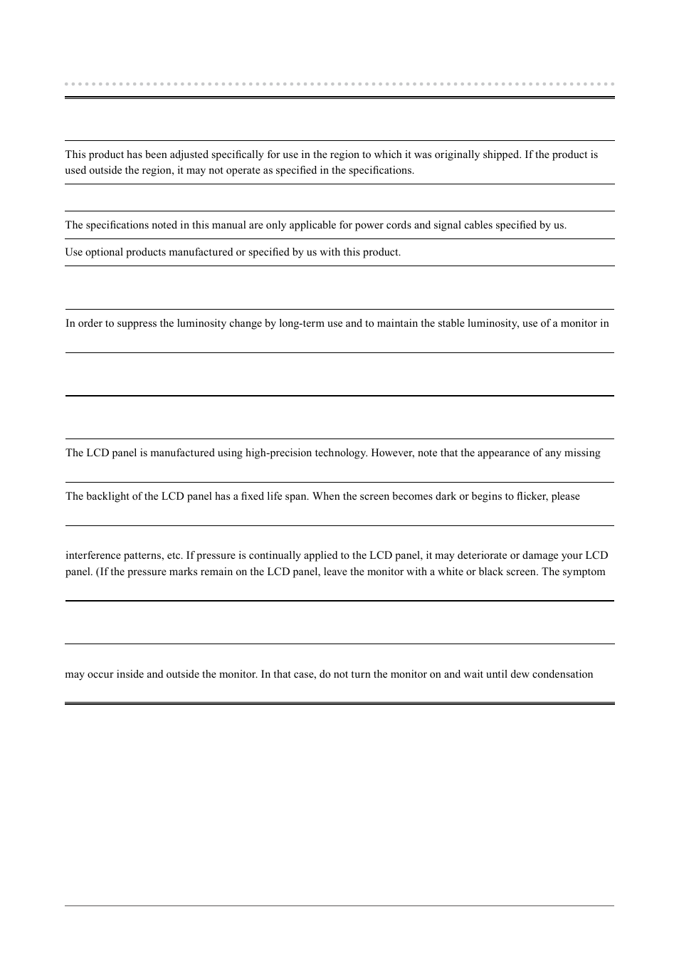 Notice for this monitor | Eizo CG243W User Manual | Page 3 / 52