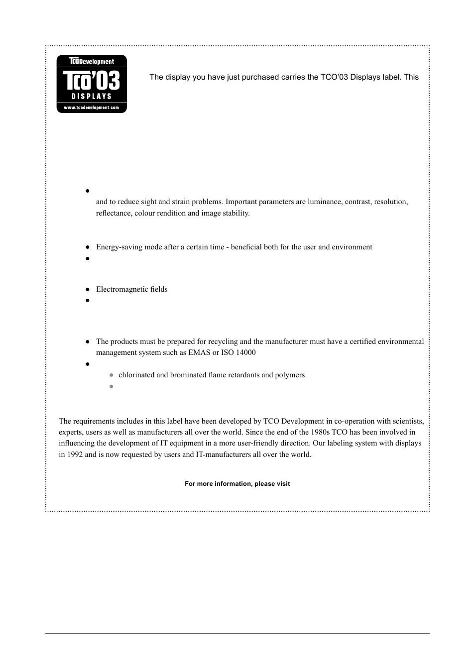 About tco’ 03, About tco’ 0 | Eizo CG243W User Manual | Page 48 / 52