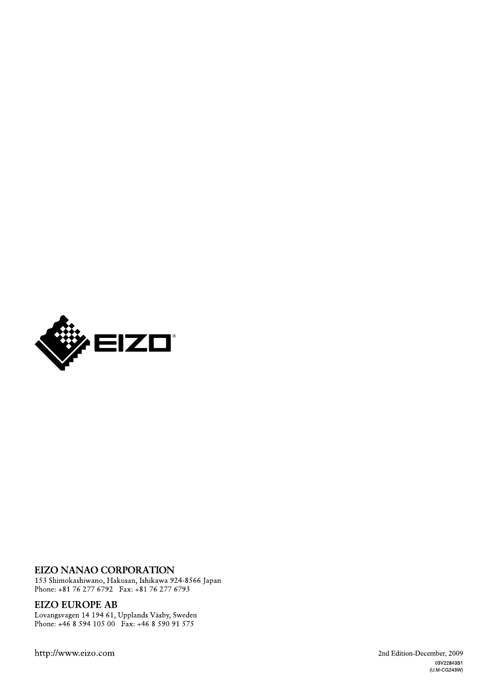 Eizo CG243W User Manual | Page 52 / 52