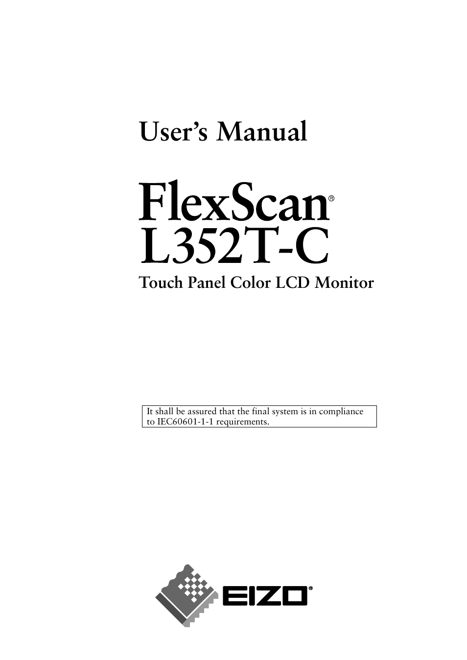 Eizo FlexScan L352T-C User Manual | 43 pages