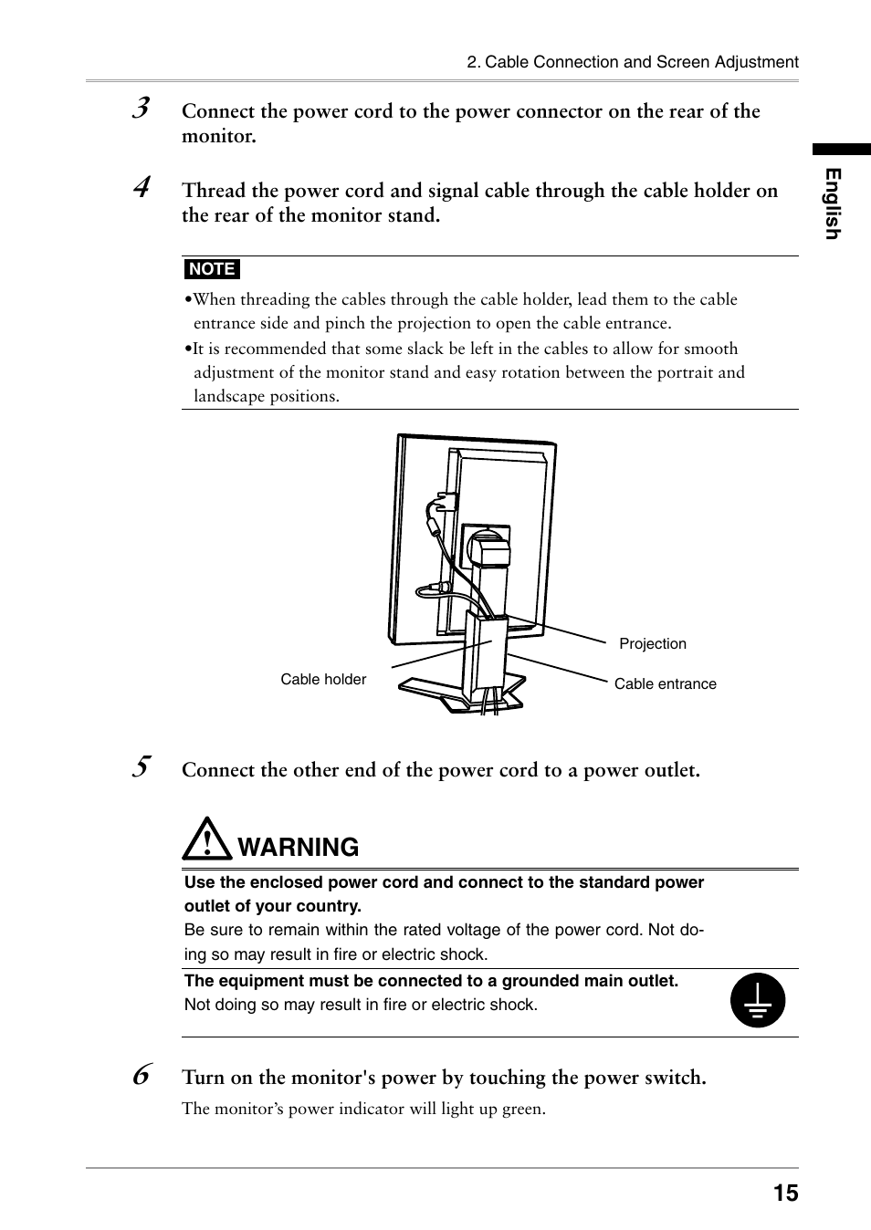 Warning | Eizo RADIFORCE RX211 User Manual | Page 17 / 53