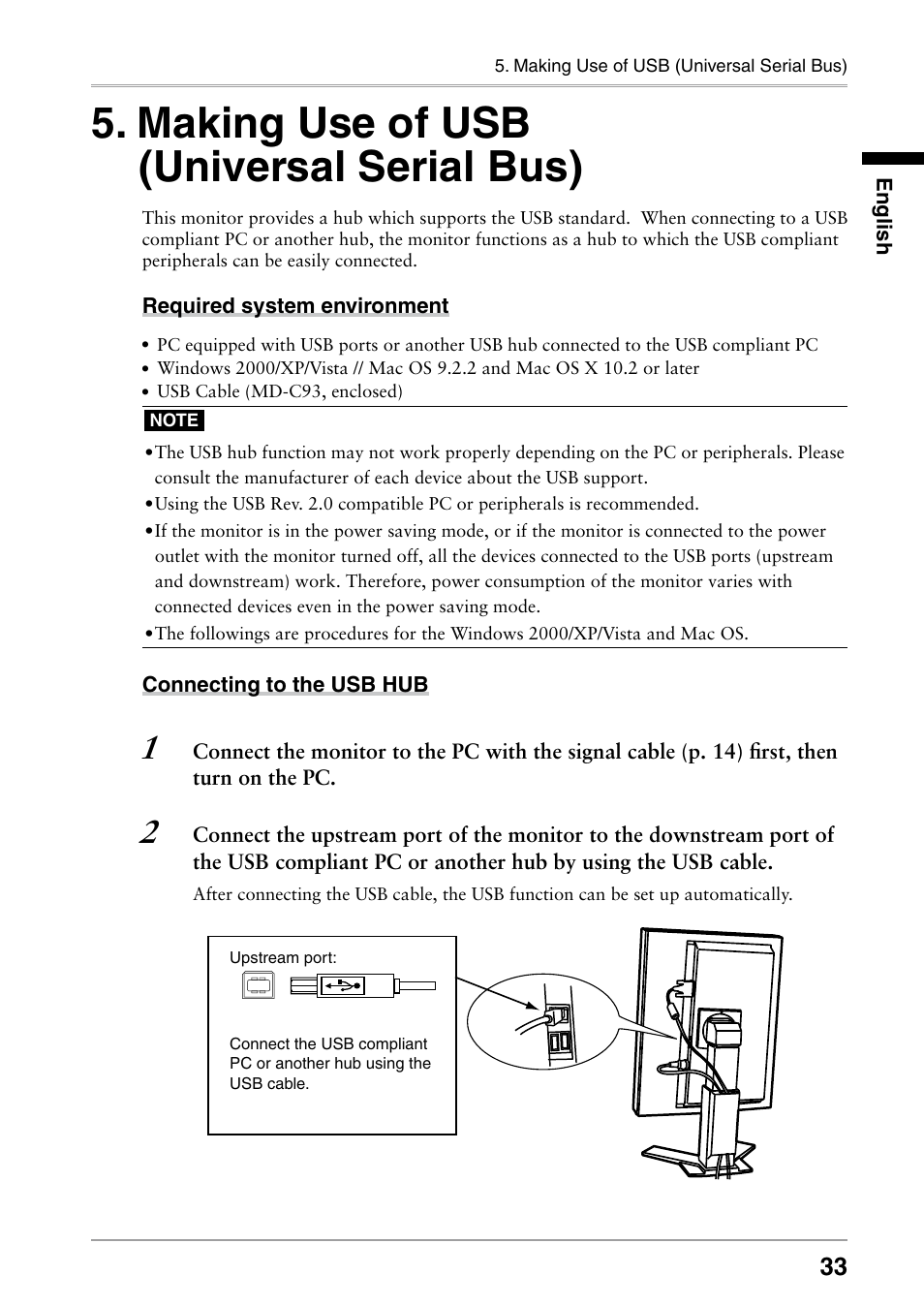 Making use of usb (universal serial bus) | Eizo RADIFORCE RX211 User Manual | Page 35 / 53