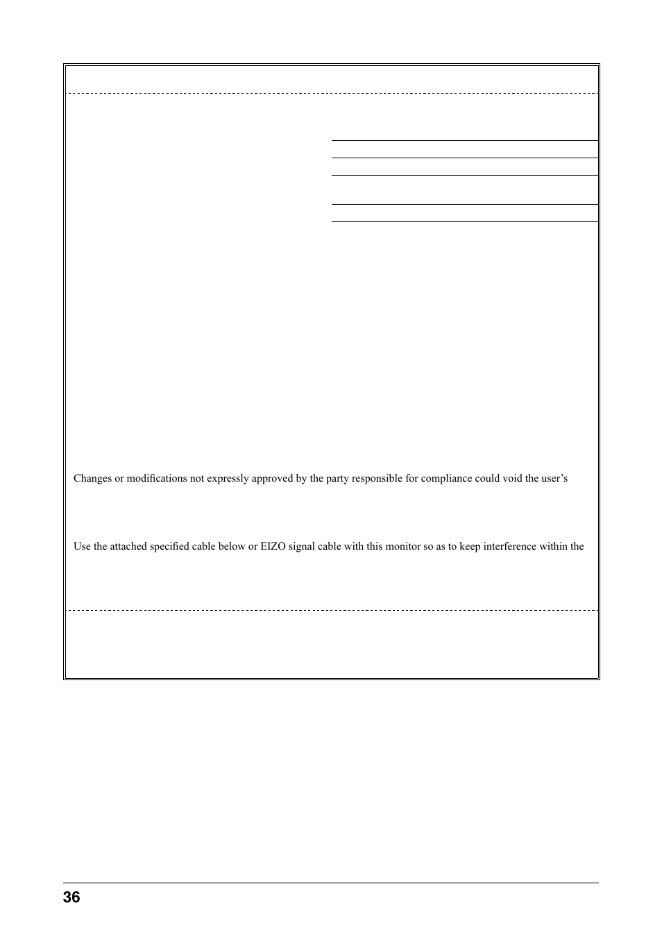 Fcc declaration of conformity, Canadian notice | Eizo COLOR EDGE CG222W User Manual | Page 36 / 38