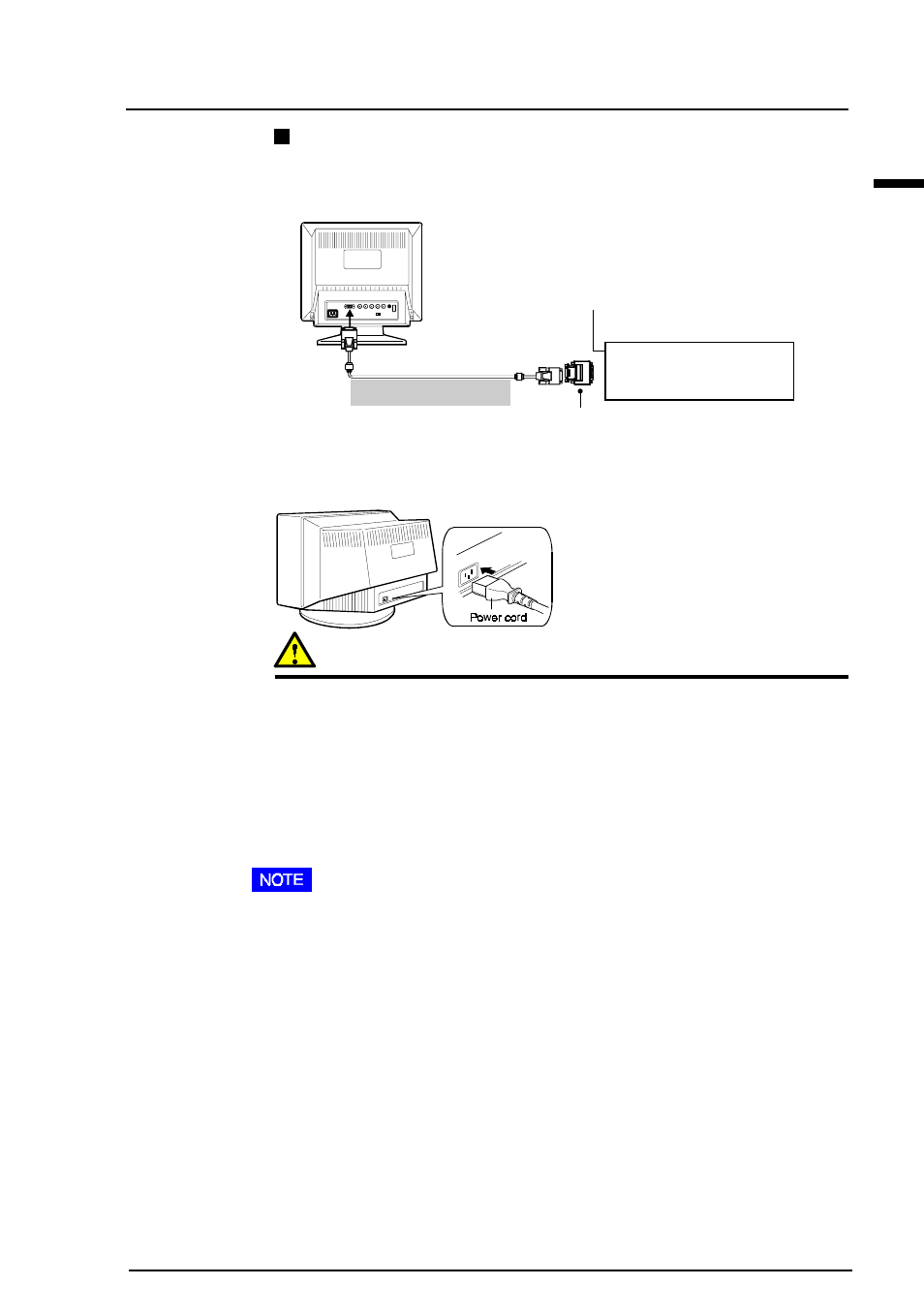 2 using the auto-sizing button, Warning | Eizo T960 User Manual | Page 13 / 59