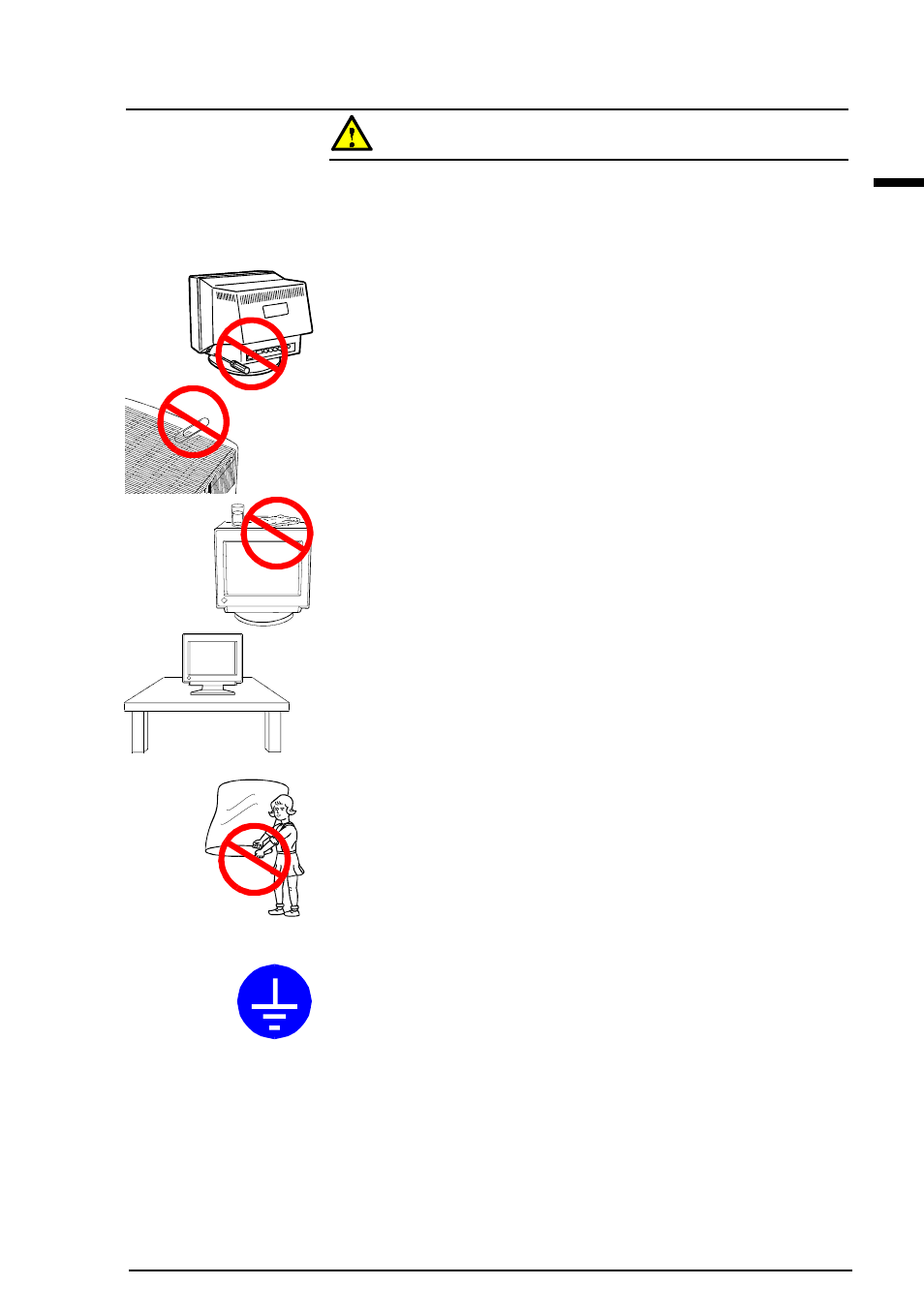 Warning | Eizo T960 User Manual | Page 5 / 59