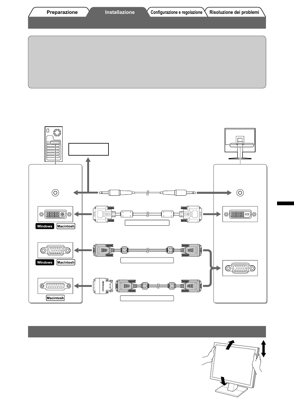Collegamento dei cavi | Eizo FlexScan M1900 User Manual | Page 29 / 60