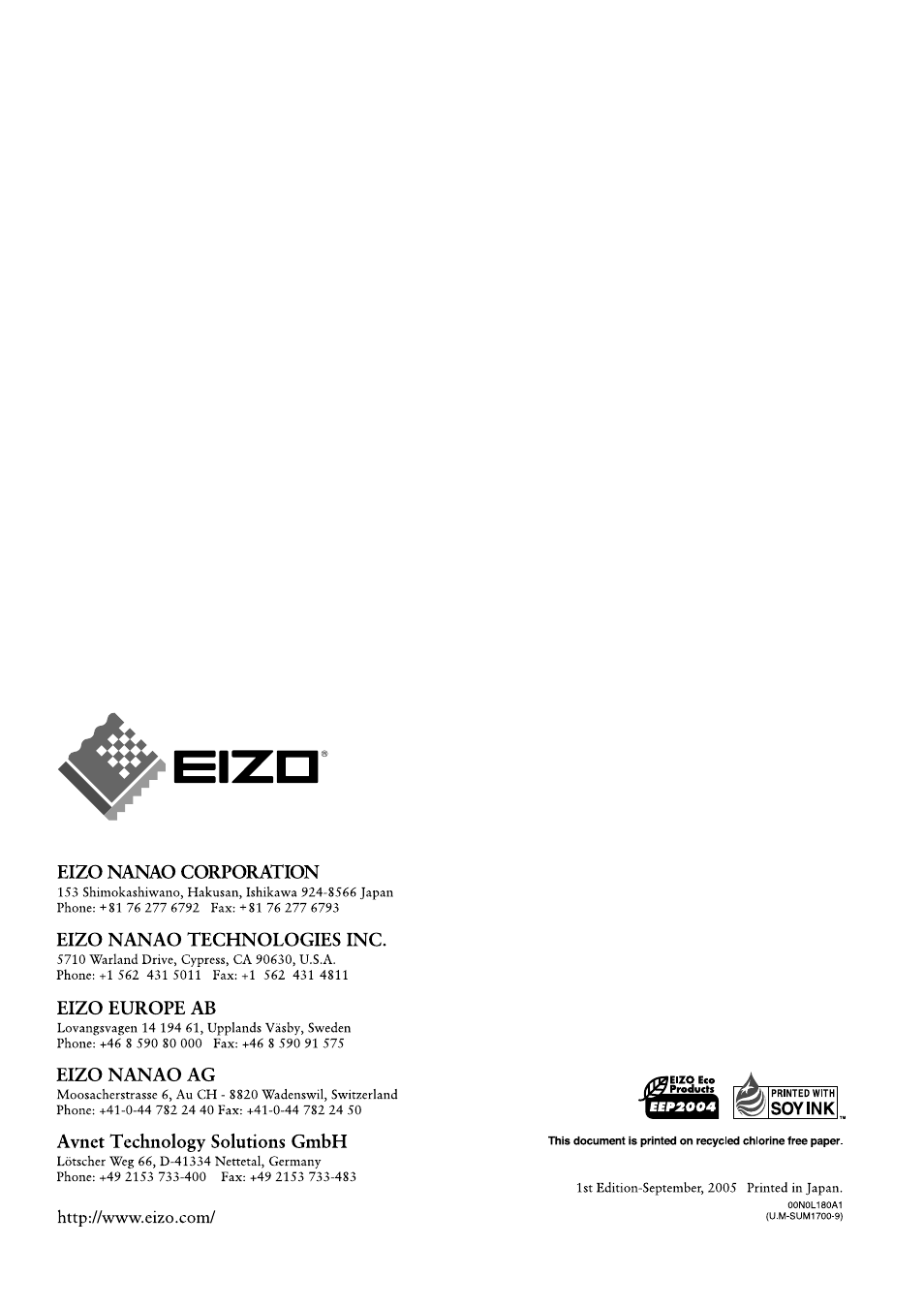 Eizo FlexScan M1900 User Manual | Page 60 / 60