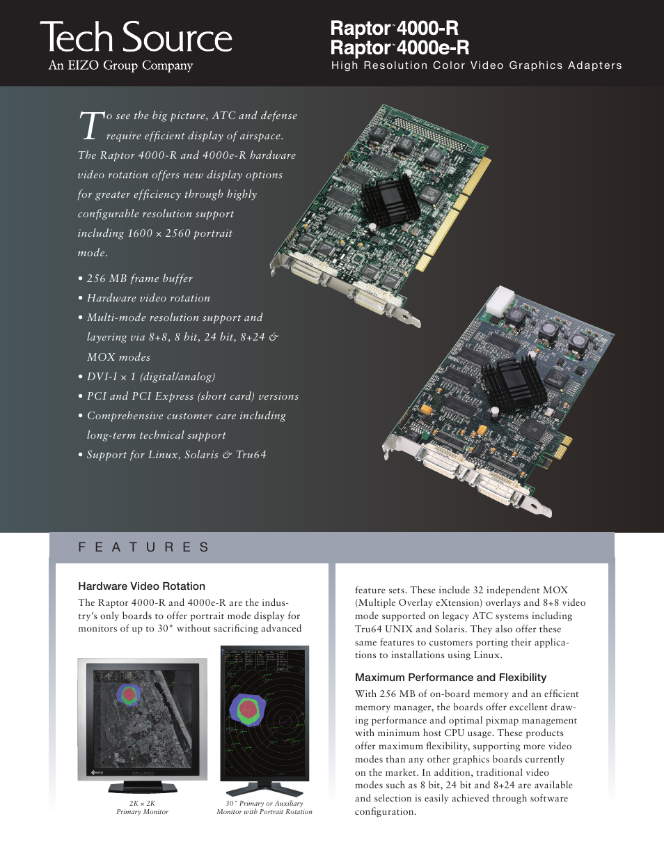 Eizo Raptor 4000e-R User Manual | 2 pages