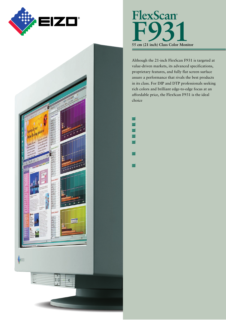 Eizo FlexScan F931 User Manual | 2 pages