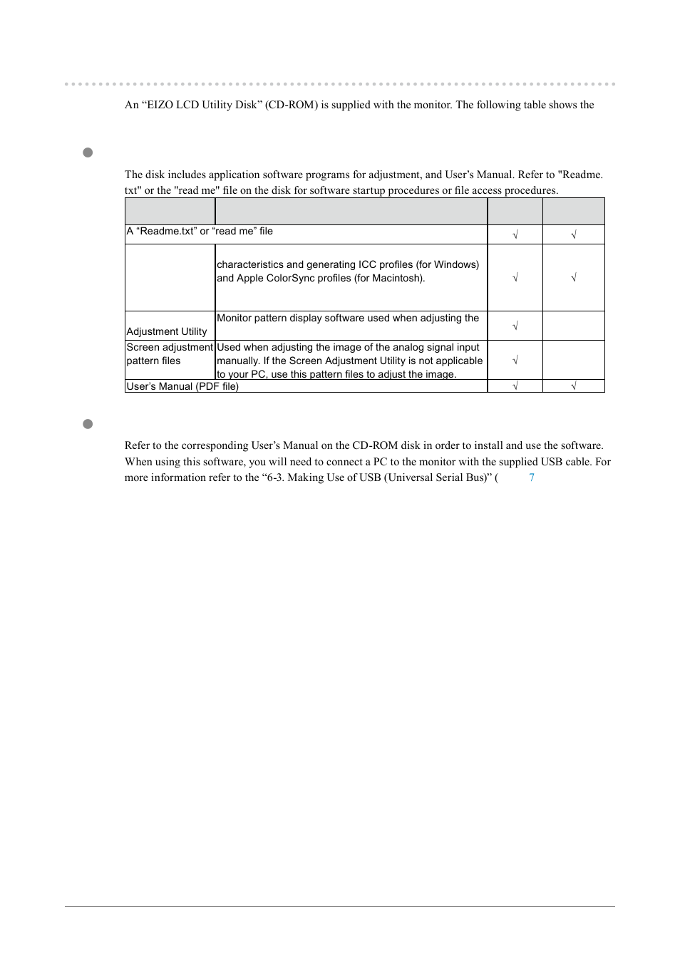 3. utility disk, Disk contents and software overview, To use colornavigator | . utility disk | Eizo COLOREDGE CG243W User Manual | Page 8 / 49