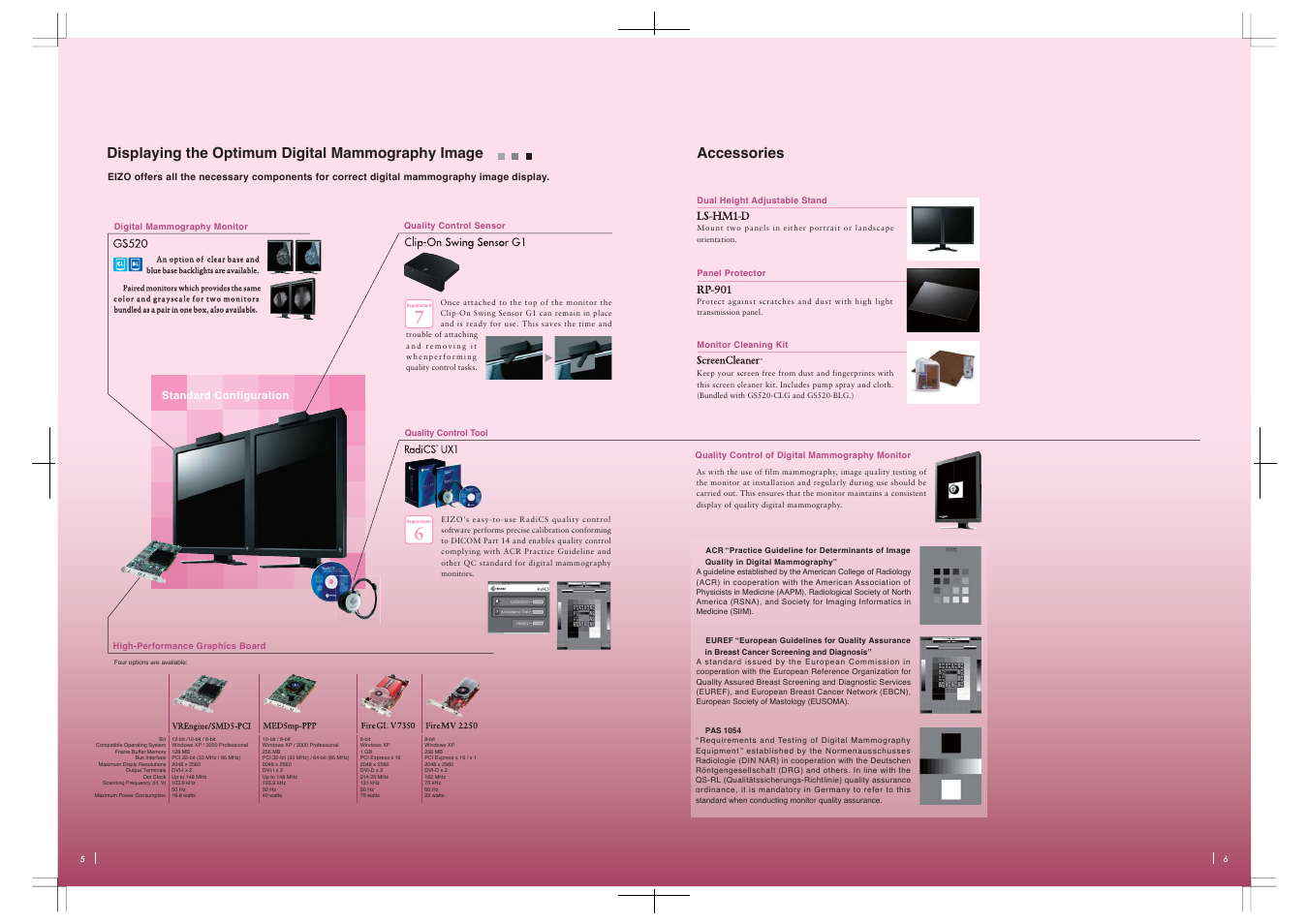 Displaying the optimum digital mammography image, Accessories | Eizo Digital Mammography Monitor User Manual | Page 4 / 5