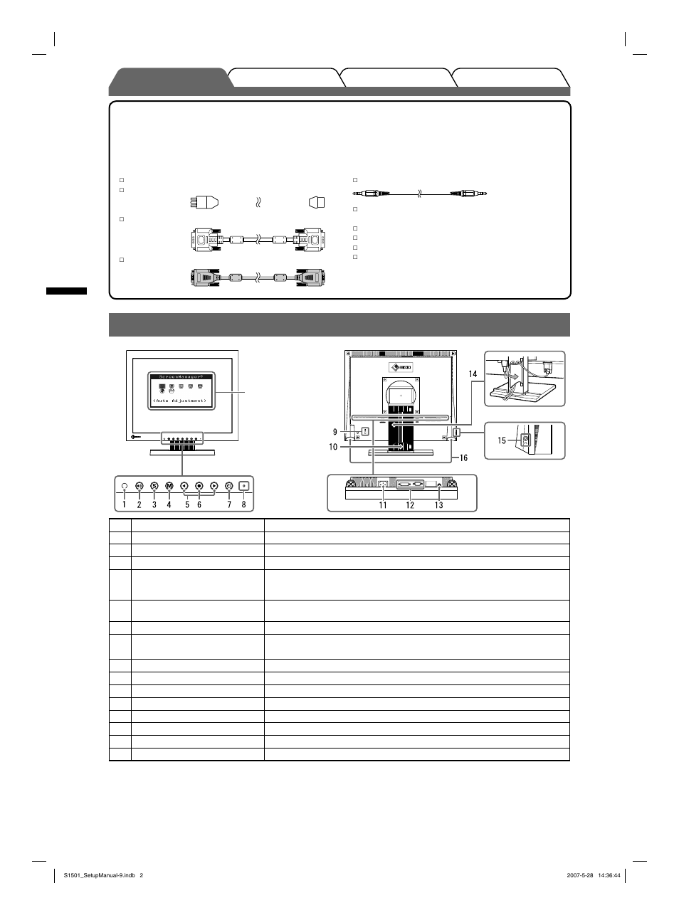 Commandes et fonctions, Français | Eizo FlexScan S1501 User Manual | Page 16 / 60