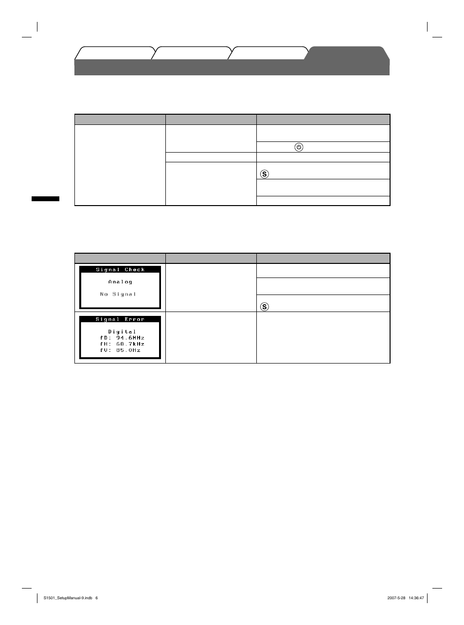 Problème de non-affi chage d’images | Eizo FlexScan S1501 User Manual | Page 20 / 60