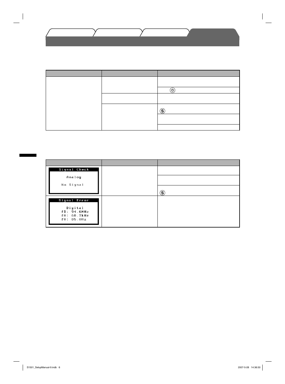 Si no se muestra ninguna imagen | Eizo FlexScan S1501 User Manual | Page 26 / 60