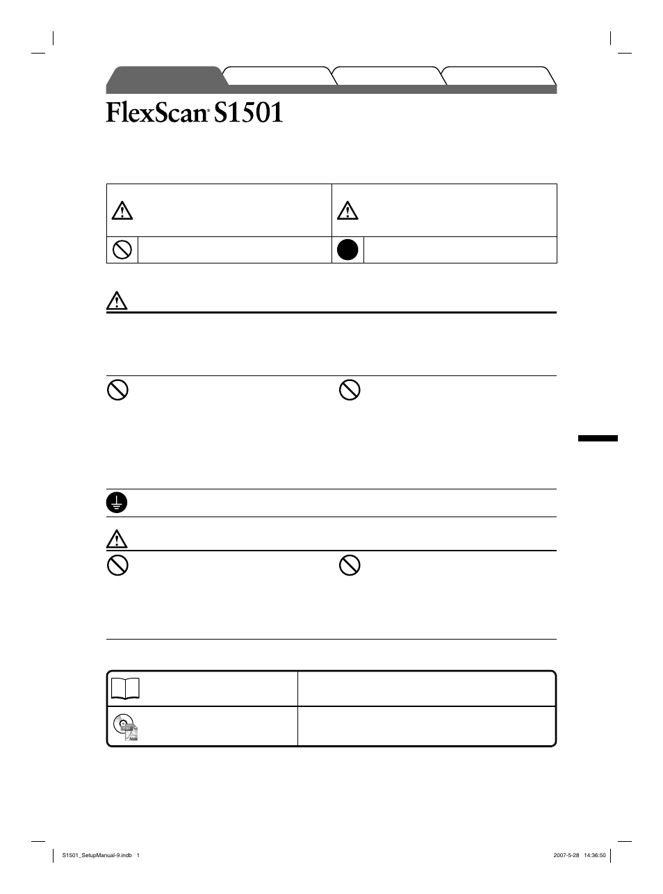 Monitor lcd a colori, Simboli di sicurezza, Precauzioni | Utente | Eizo FlexScan S1501 User Manual | Page 27 / 60