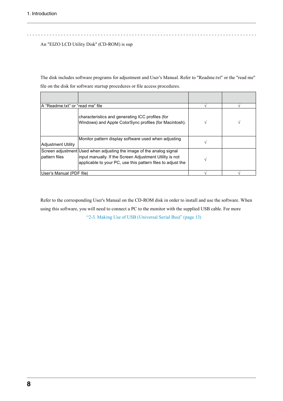 3. utility disk | Eizo COLOREDGE CG303W User Manual | Page 8 / 42