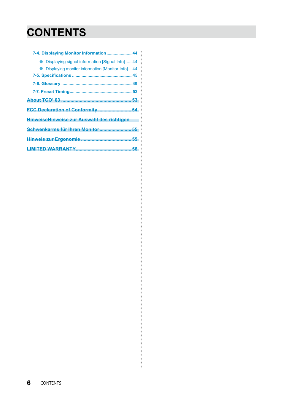 Eizo COLOR EDGE CG245W User Manual | Page 6 / 66