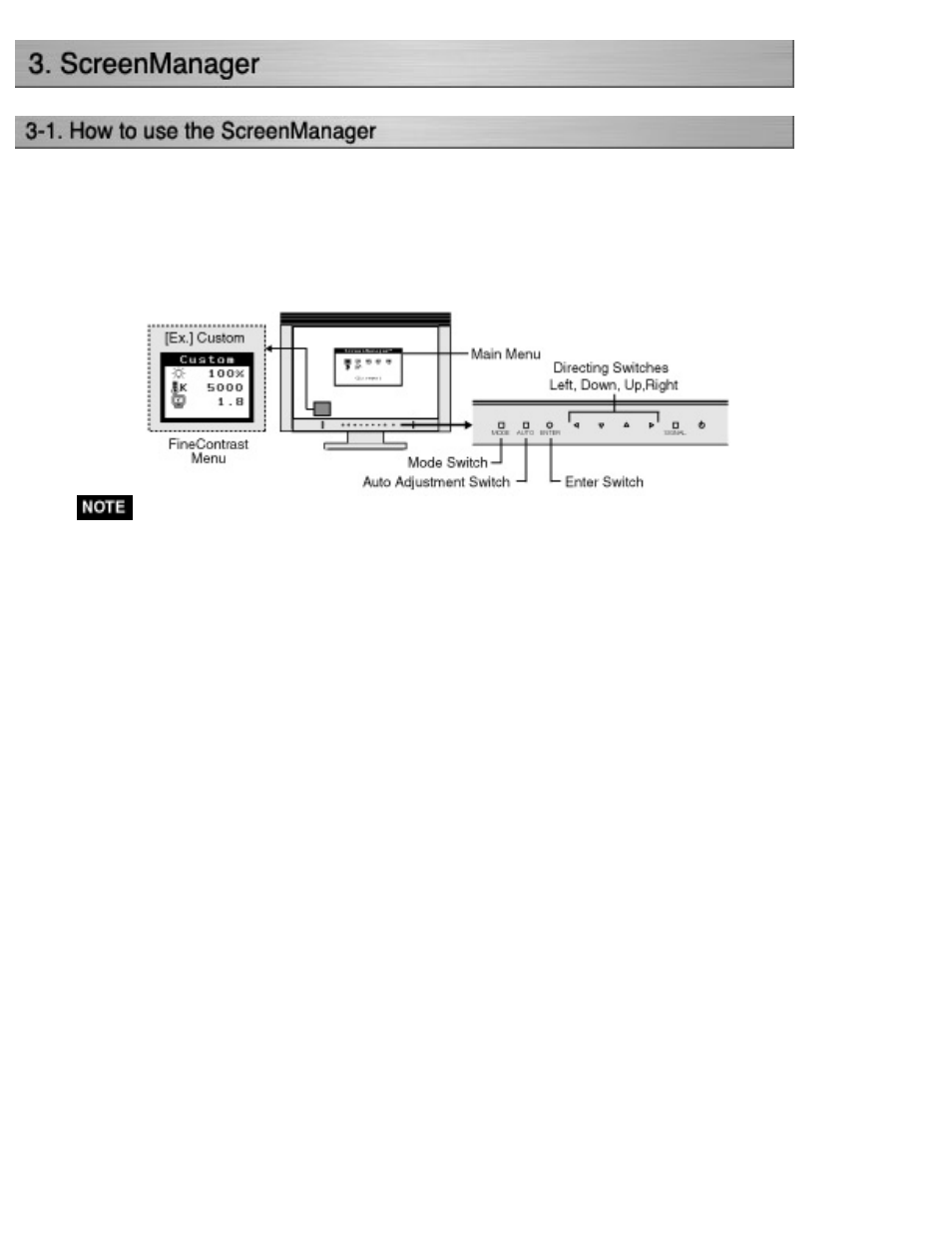 Coloredge cg221, Screenmanager | Eizo CG221 User Manual | Page 23 / 60