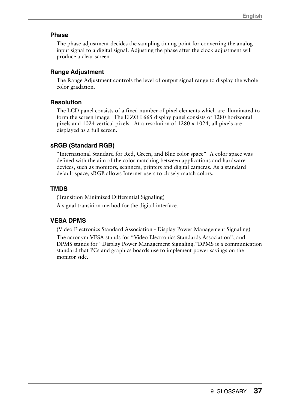 Eizo FlexScan L665 User Manual | Page 37 / 45