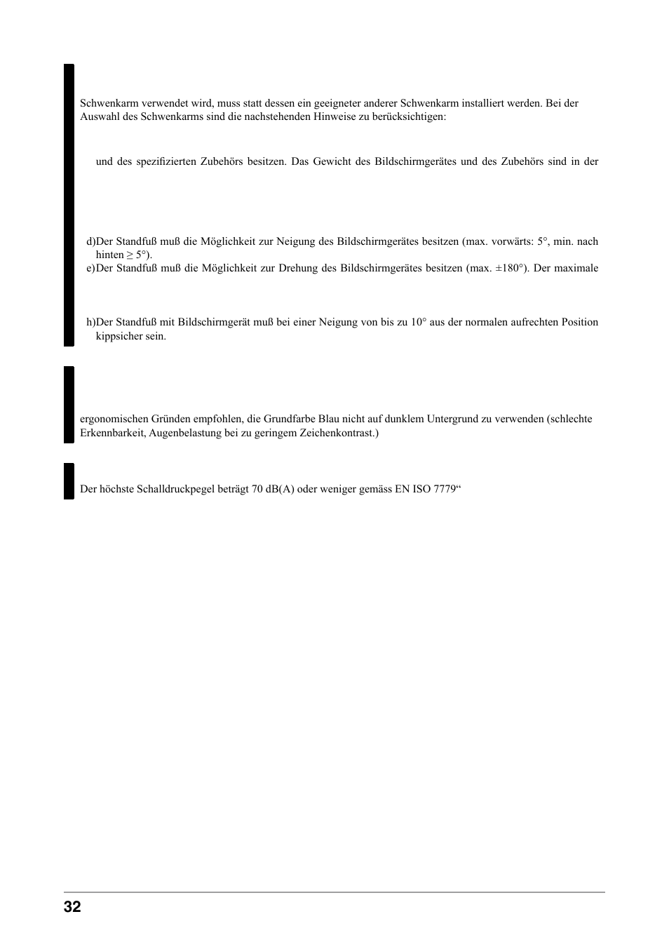 Hinweis zur ergonomie | Eizo COLOREDGE CG301W User Manual | Page 32 / 33