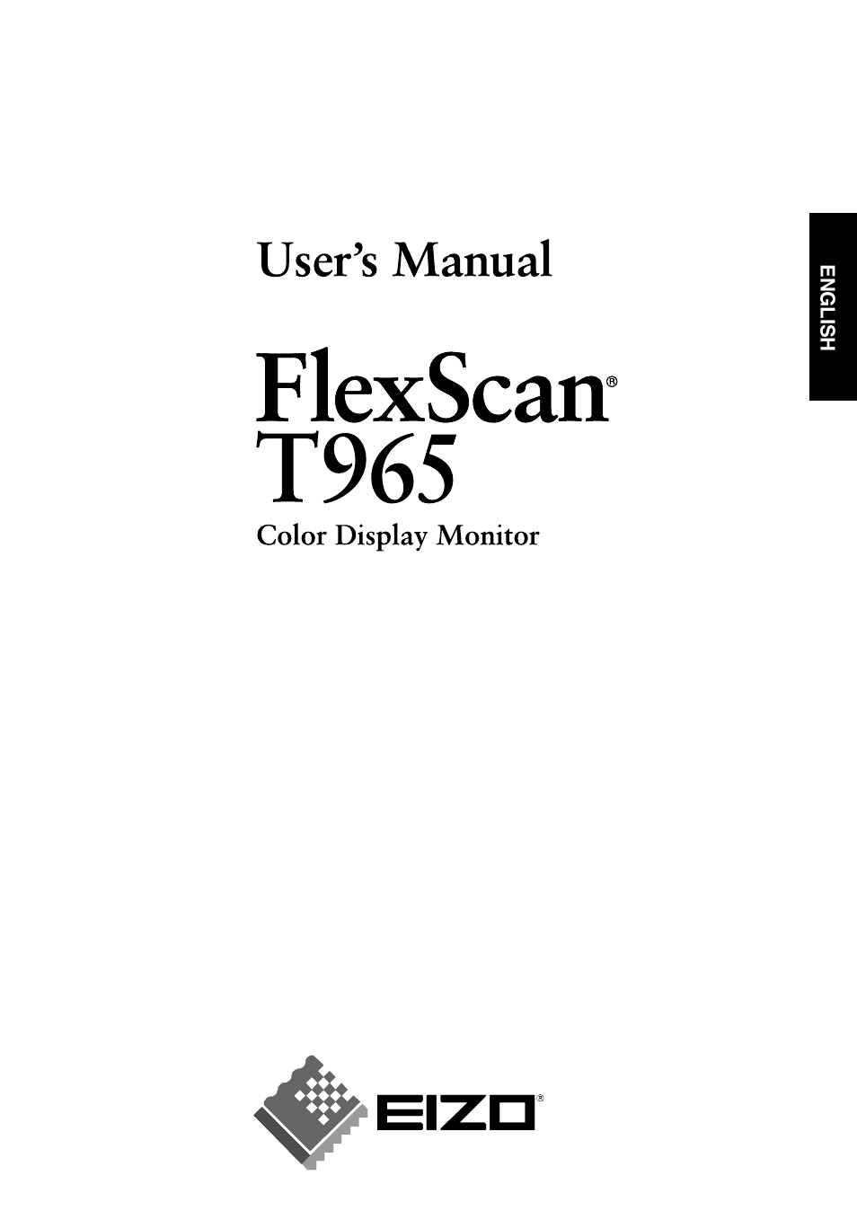 Eizo T965 User Manual | 35 pages
