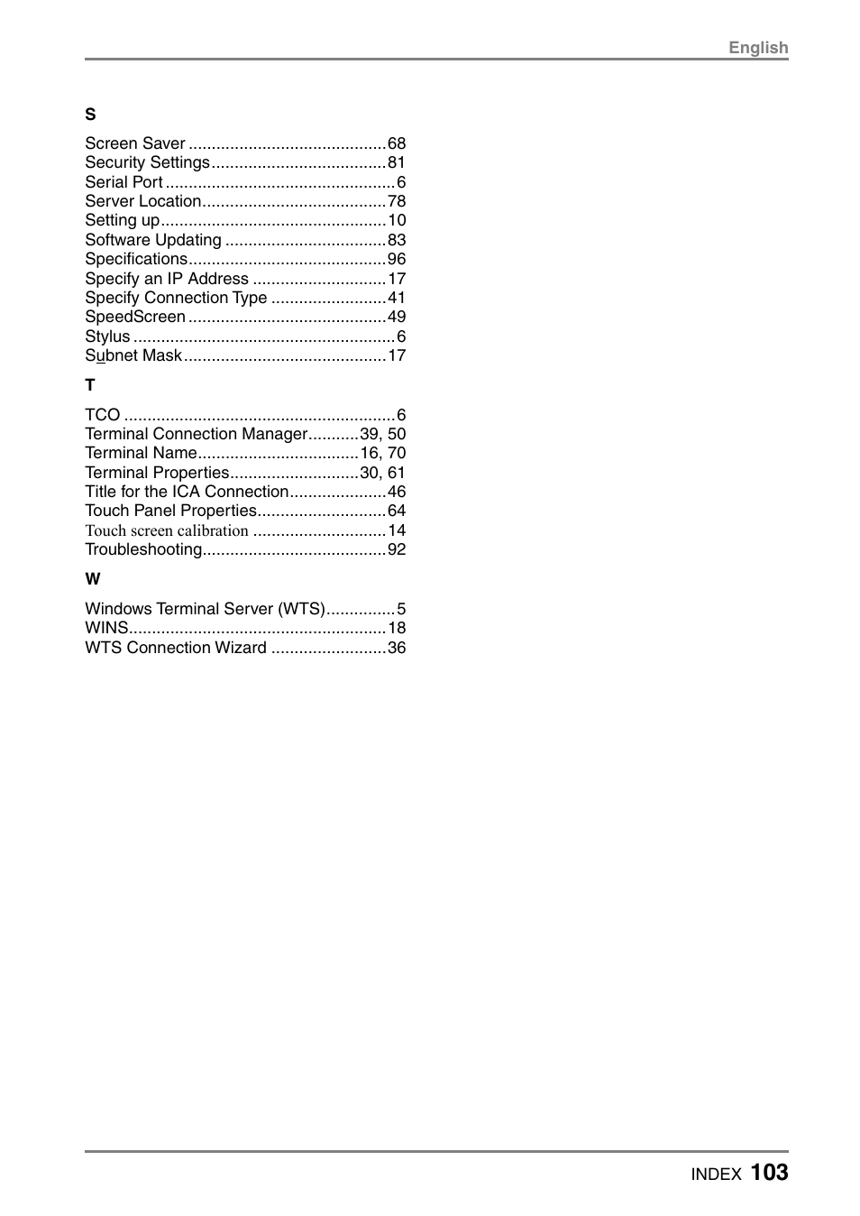 Eizo 531L User Manual | Page 103 / 103