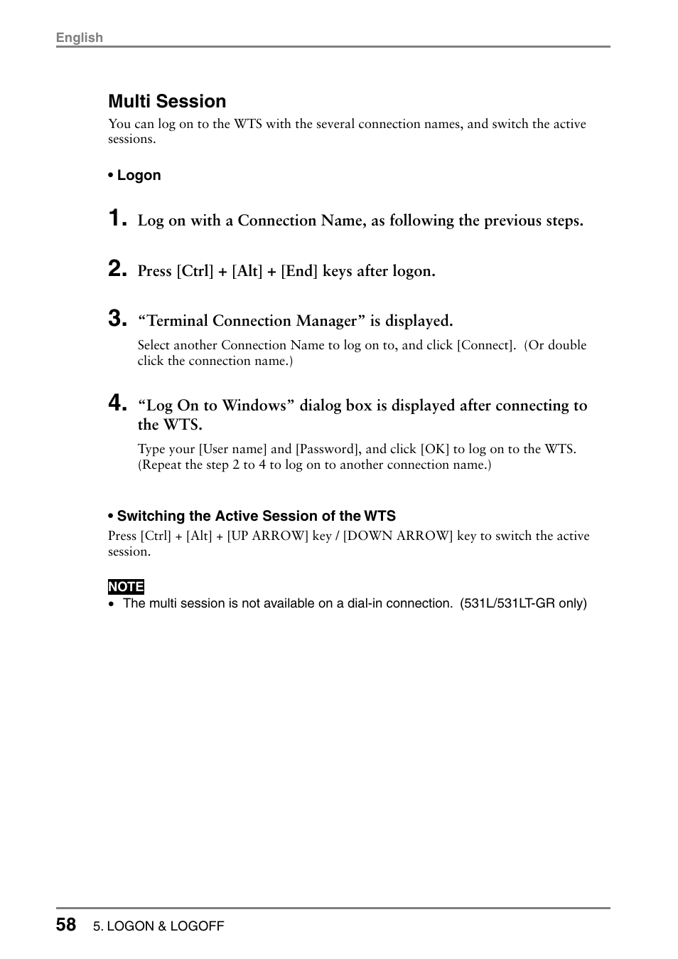 Eizo 531L User Manual | Page 58 / 103