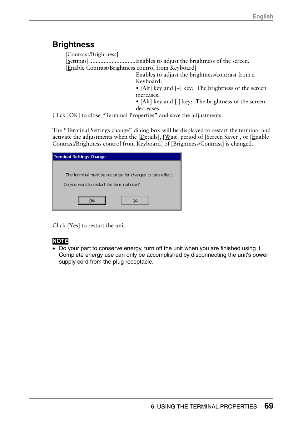 Brightness | Eizo 531L User Manual | Page 69 / 103