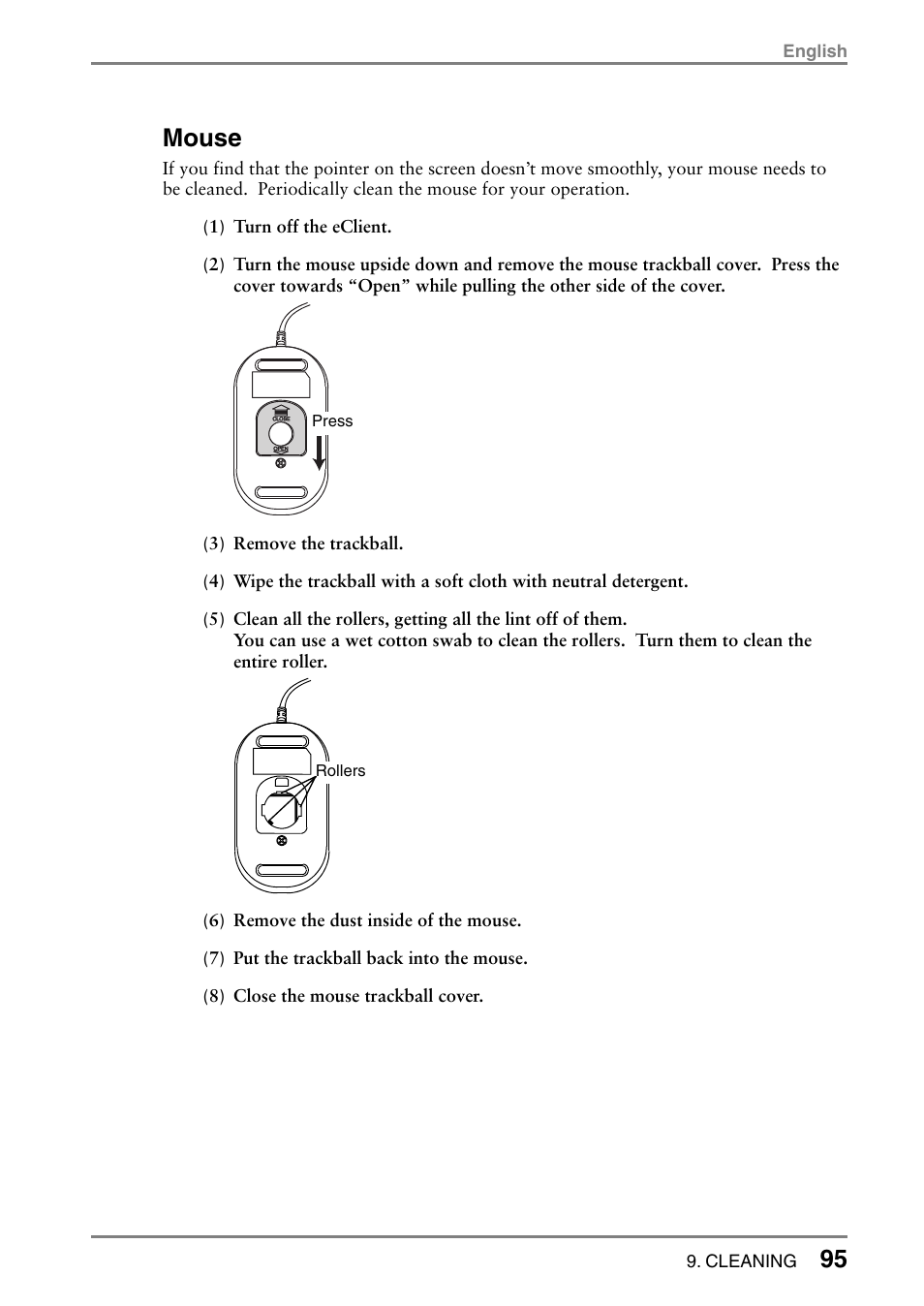 Mouse | Eizo 531L User Manual | Page 95 / 103