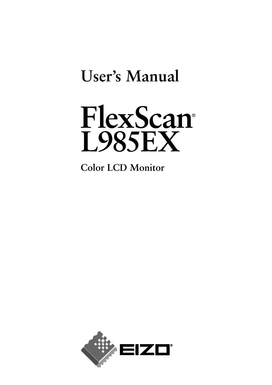 Eizo L985 EX User Manual | 51 pages