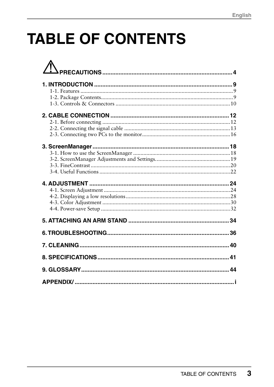 Eizo L985 EX User Manual | Page 3 / 51