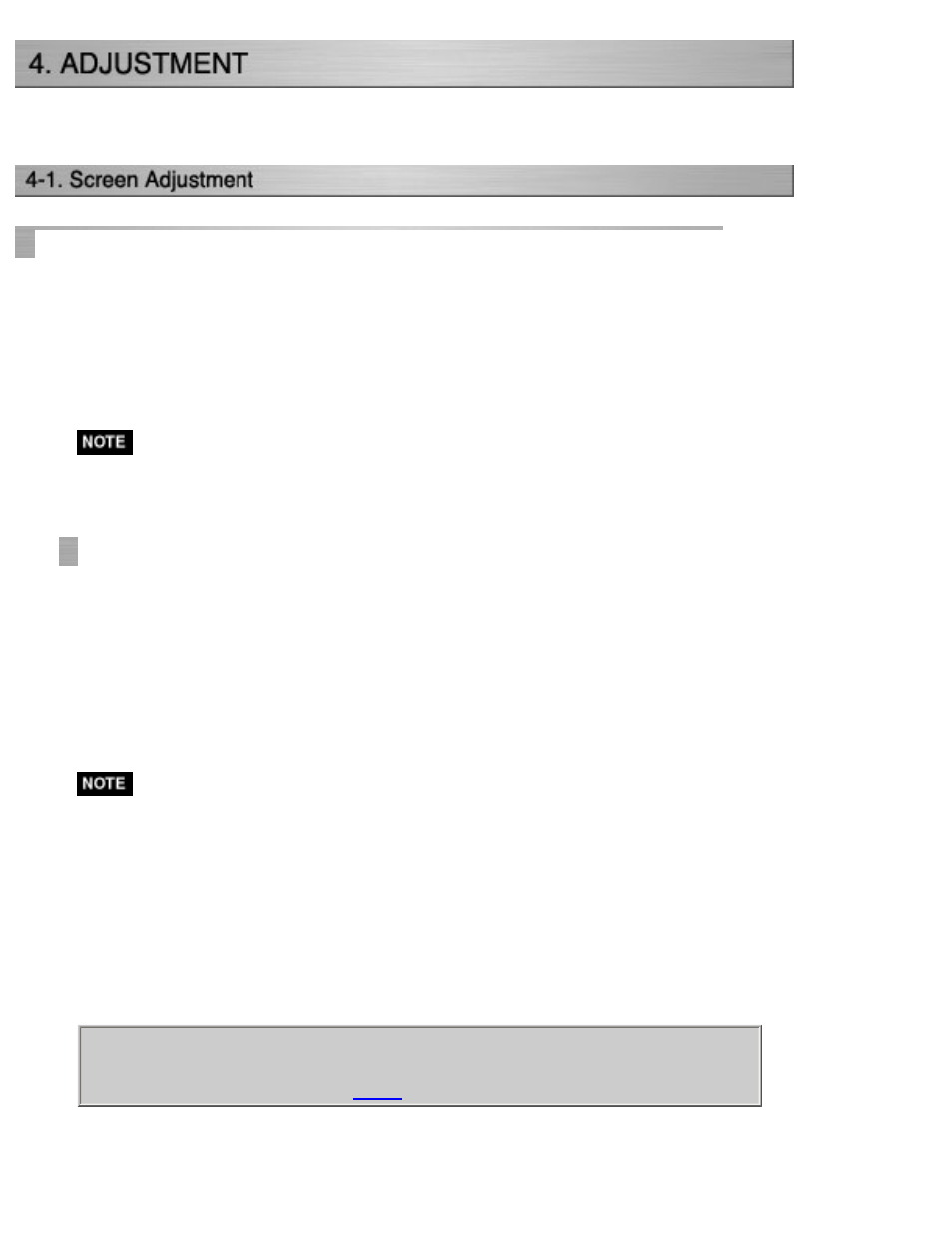 Coloredge cg210, Adjustment, 1.screen adjustment | Eizo CG210 User Manual | Page 33 / 73