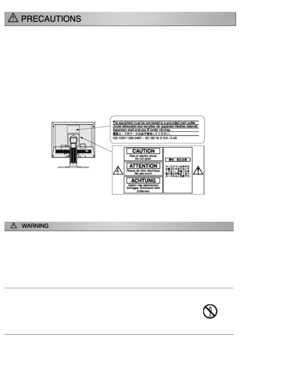 Coloredge cg210, Precautions, Important | Eizo CG210 User Manual | Page 5 / 73