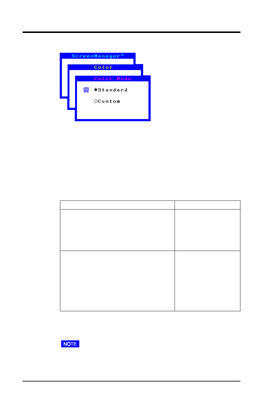 3 color adjustment, Color menu, Outline | Eizo T57S User Manual | Page 12 / 48