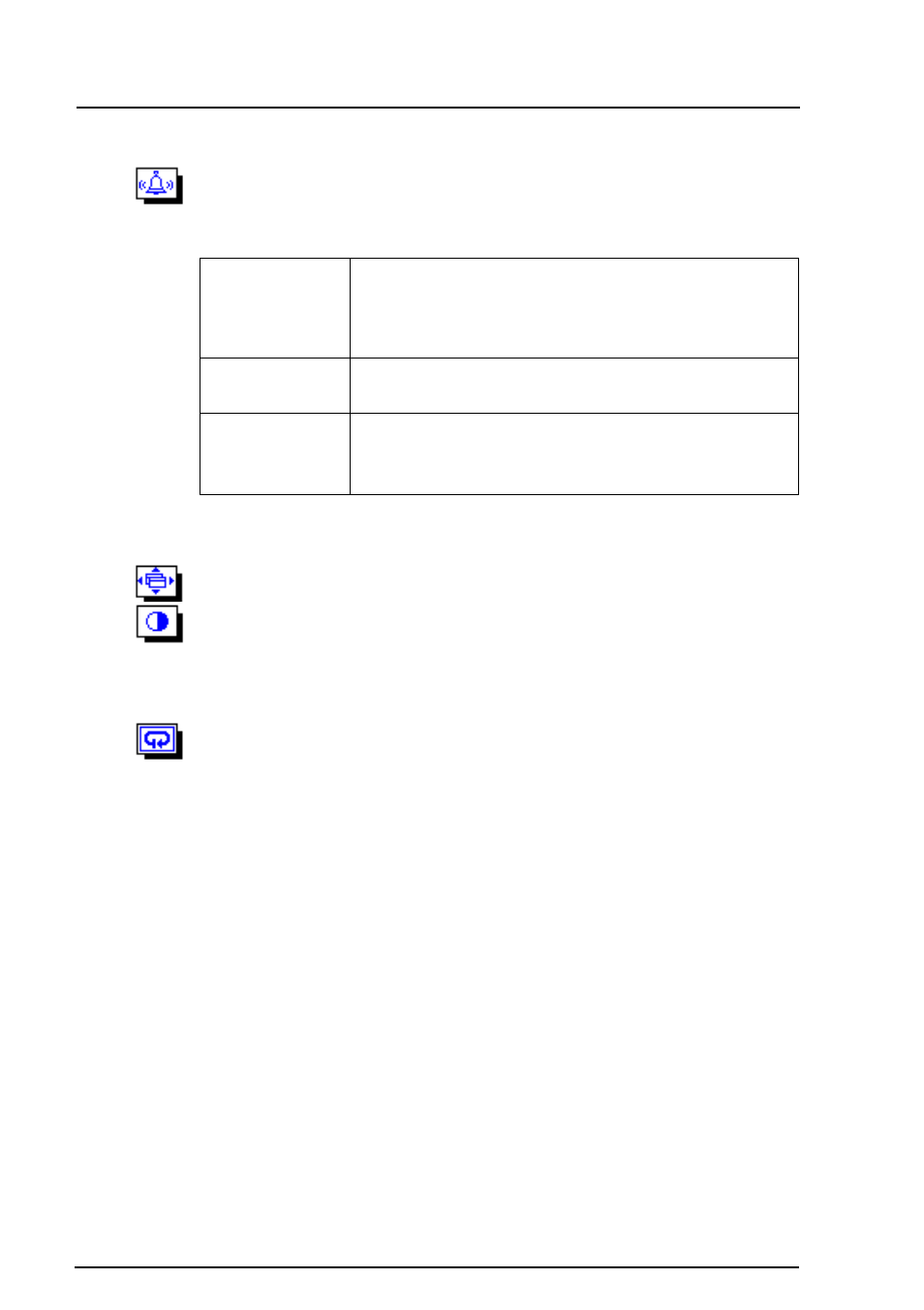 Beep menu position, menu contrast reset, Beep, Menu position, menu contrast | Reset | Eizo T57S User Manual | Page 24 / 48