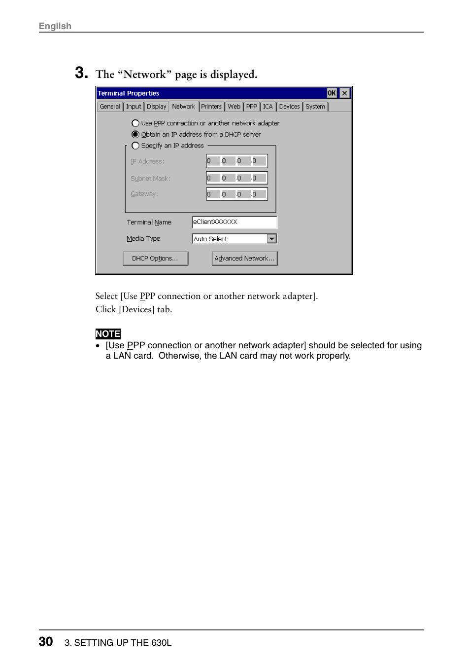 Eizo eClient LCD Monitor Integrated Windows-based terminal 630L User Manual | Page 30 / 115