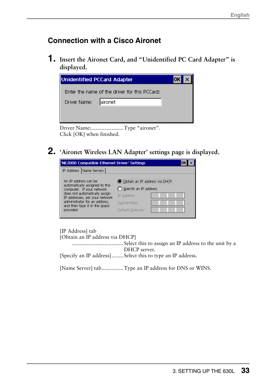 33 connection with a cisco aironet | Eizo eClient LCD Monitor Integrated Windows-based terminal 630L User Manual | Page 33 / 115