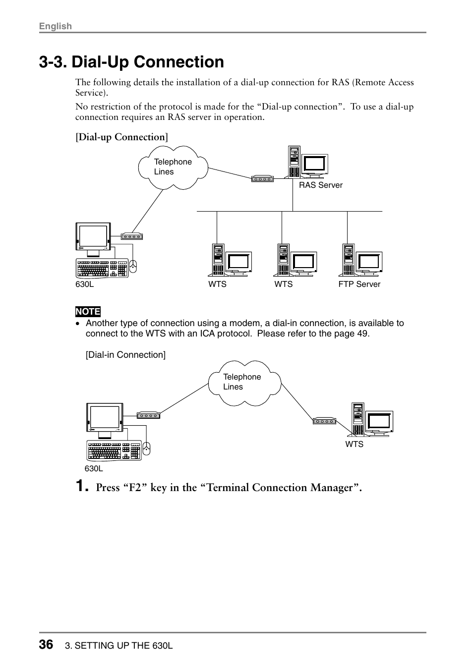 3. dial-up connection | Eizo eClient LCD Monitor Integrated Windows-based terminal 630L User Manual | Page 36 / 115
