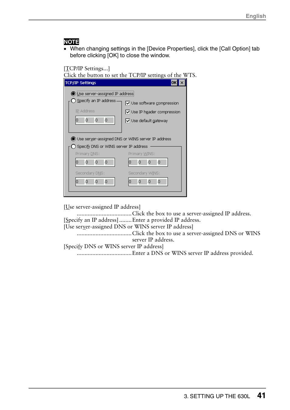 Eizo eClient LCD Monitor Integrated Windows-based terminal 630L User Manual | Page 41 / 115